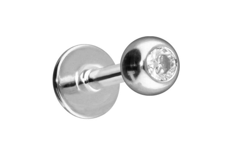 PIERCINGLINE Piercing-Set 14/18 Karat Gold Labret MOISSANIT (Labrets / 1 Stk) von PIERCINGLINE