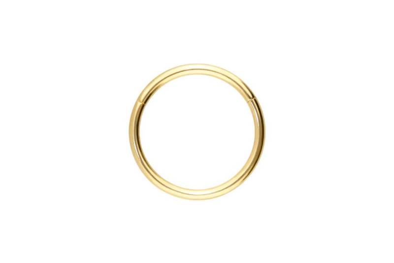 PIERCINGLINE Nasenpiercing 14/18 Karat Gold Segmentring Clicker (Clicker / 1 Stk) von PIERCINGLINE