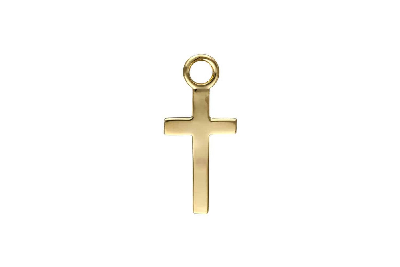 PIERCINGLINE Piercing-Set 14 Karat Gold Anhänger für Clicker KREUZ (Piercing-Anhänger, 1-tlg) von PIERCINGLINE
