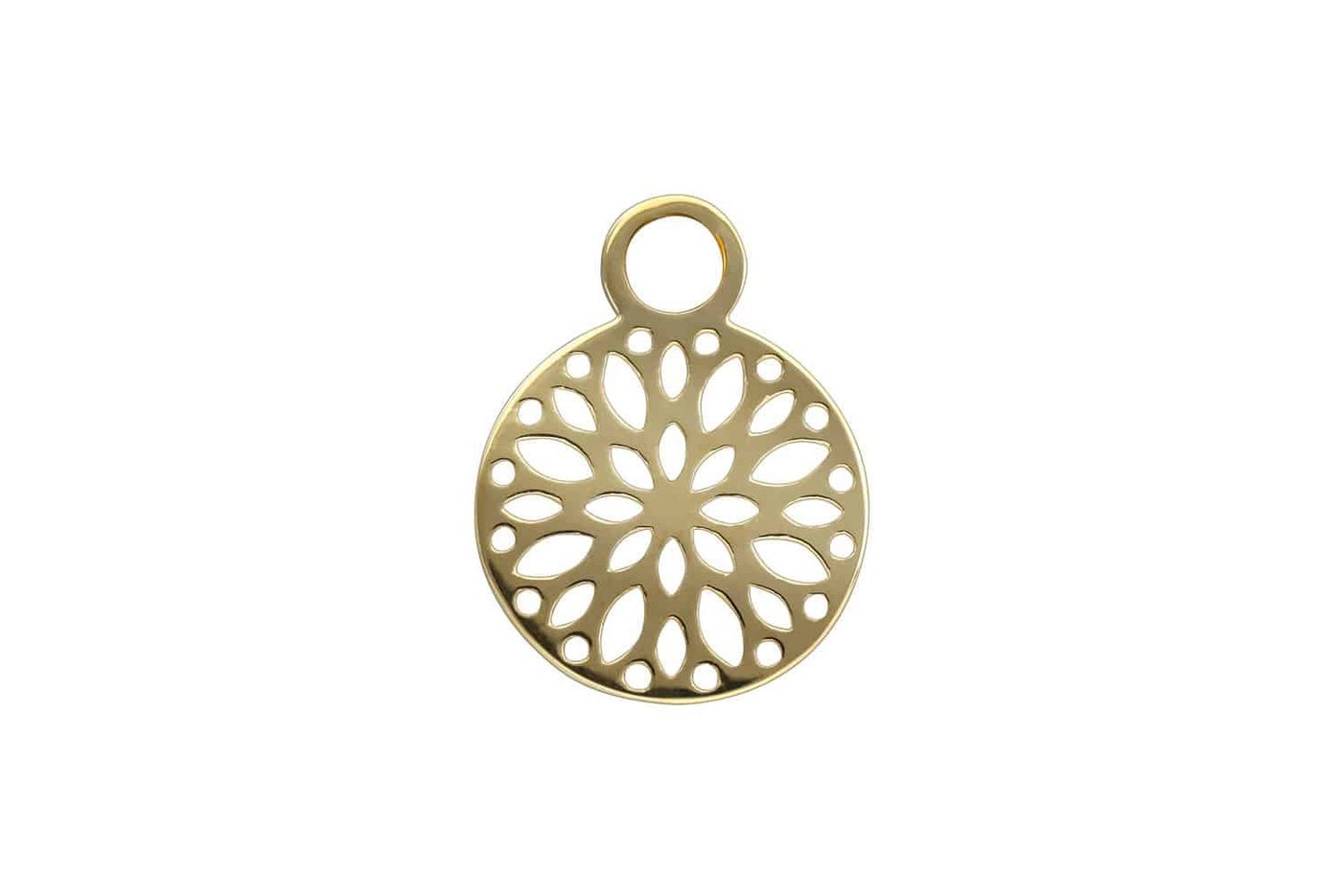 PIERCINGLINE Piercing-Set 14 Karat Gold Anhänger für Clicker MANDALA (Piercing-Anhänger, 1-tlg) von PIERCINGLINE
