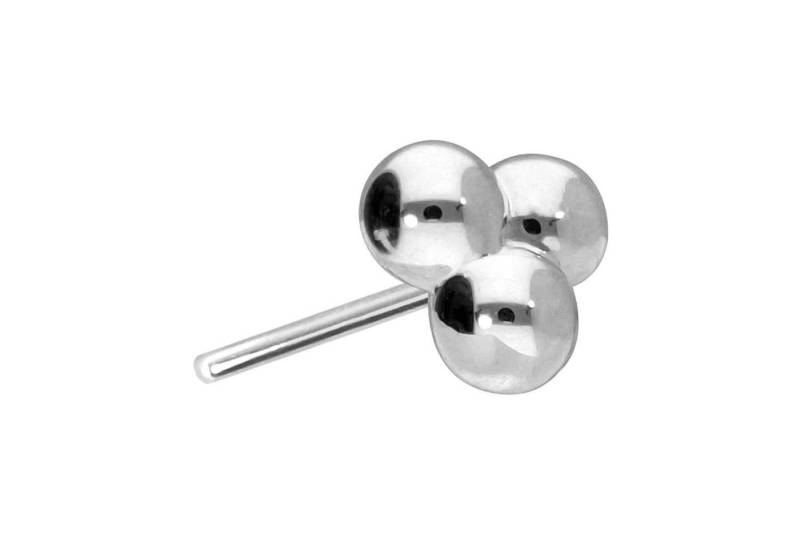 PIERCINGLINE Piercing-Set 14 Karat Gold Aufsatz mit Titan Push Pin 3 KUGELN (Push Pins / 1 Stk) von PIERCINGLINE