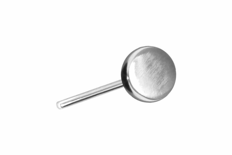 PIERCINGLINE Piercing-Set 14 Karat Gold Aufsatz mit Titan Push Pin DISC (Push Pins / 1 Stk) von PIERCINGLINE
