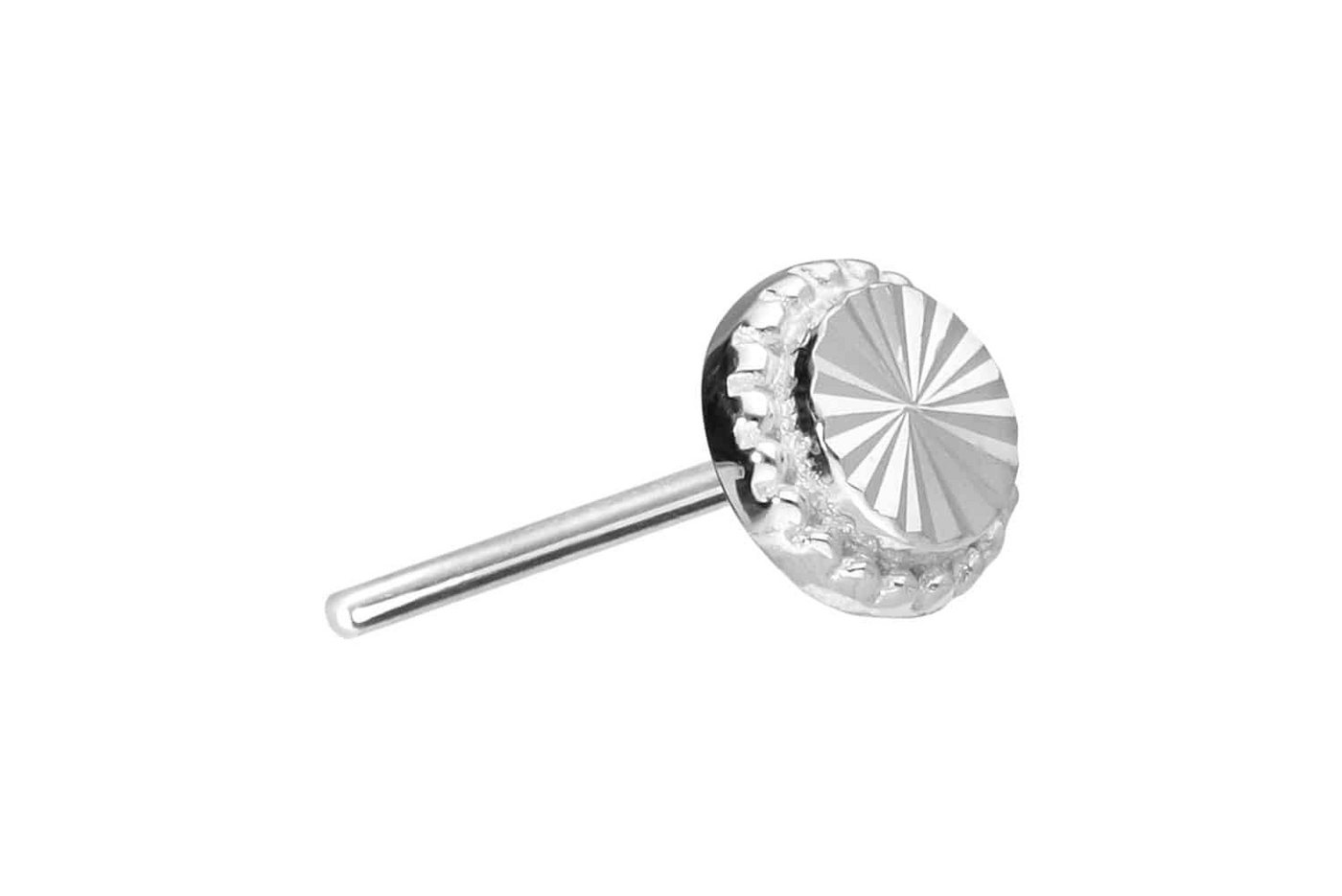 PIERCINGLINE Piercing-Set 14 Karat Gold Aufsatz mit Titan Push Pin DISC (Push Pins, 1-tlg) von PIERCINGLINE
