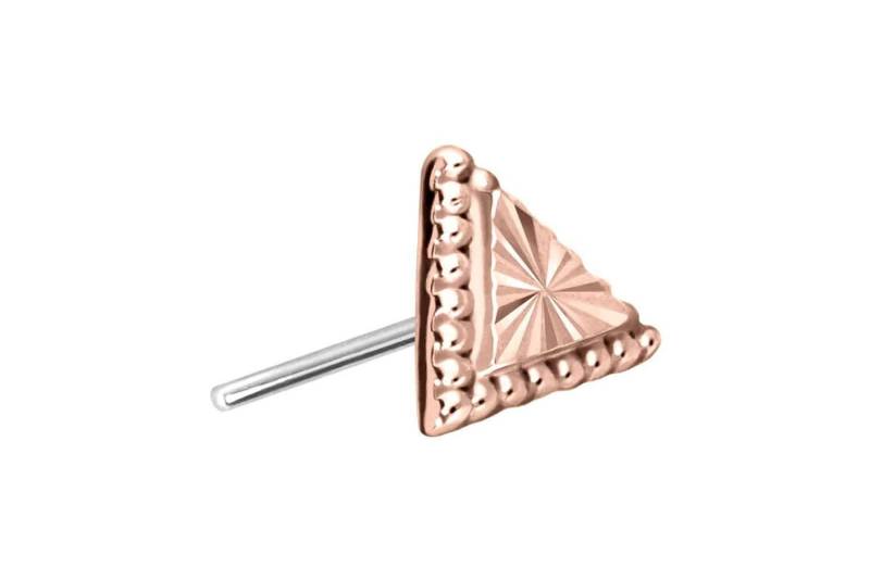 PIERCINGLINE Piercing-Set 14 Karat Gold Aufsatz mit Titan Push Pin DREIECK (Push Pins, 1-tlg) von PIERCINGLINE