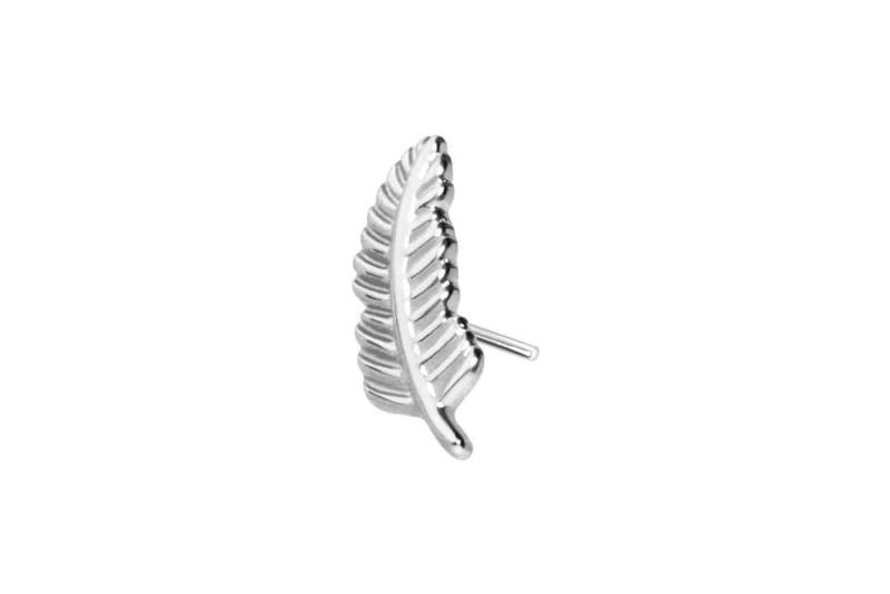 PIERCINGLINE Piercing-Set 14 Karat Gold Aufsatz mit Titan Push Pin FEDER (Push Pins / 1 Stk) von PIERCINGLINE