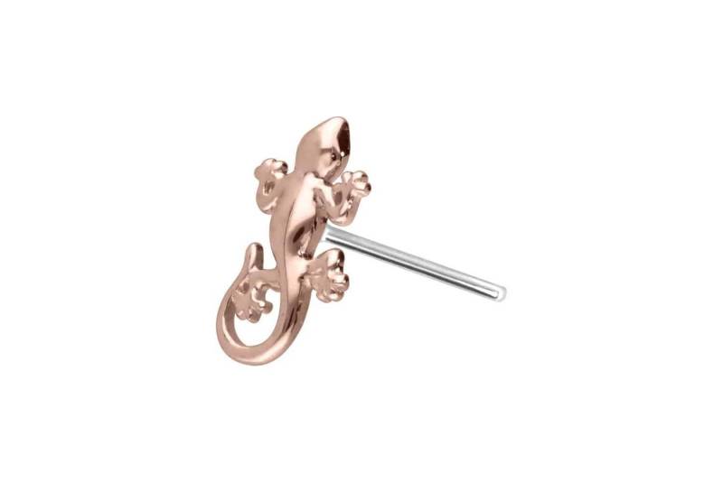 PIERCINGLINE Piercing-Set 14 Karat Gold Aufsatz mit Titan Push Pin GECKO (Push Pins, 1-tlg) von PIERCINGLINE