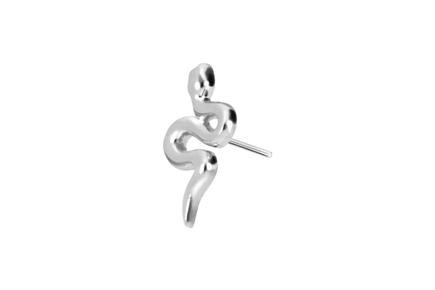 PIERCINGLINE Piercing-Set 14 Karat Gold Aufsatz mit Titan Push Pin SCHLANGE (Push Pins / 1 Stk) von PIERCINGLINE