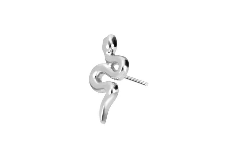 PIERCINGLINE Piercing-Set 14 Karat Gold Aufsatz mit Titan Push Pin SCHLANGE (Push Pins / 1 Stk) von PIERCINGLINE