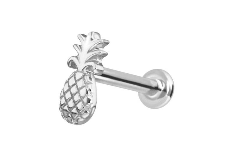 PIERCINGLINE Piercing-Set 14 Karat Gold Labret mit Innengewinde ANANAS (Labrets, 1-tlg) von PIERCINGLINE