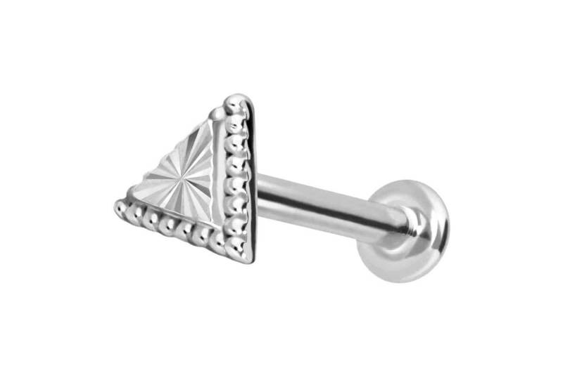 PIERCINGLINE Piercing-Set 14 Karat Gold Labret mit Innengewinde DREIECK (Labrets, 1-tlg) von PIERCINGLINE