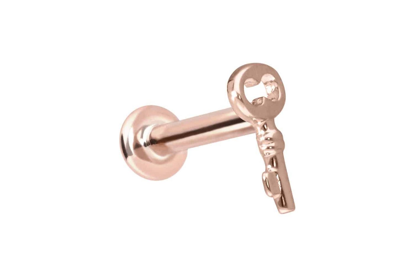 PIERCINGLINE Piercing-Set 14 Karat Gold Labret mit Innengewinde PEACE-ZEICHEN (Labrets, 1-tlg) von PIERCINGLINE