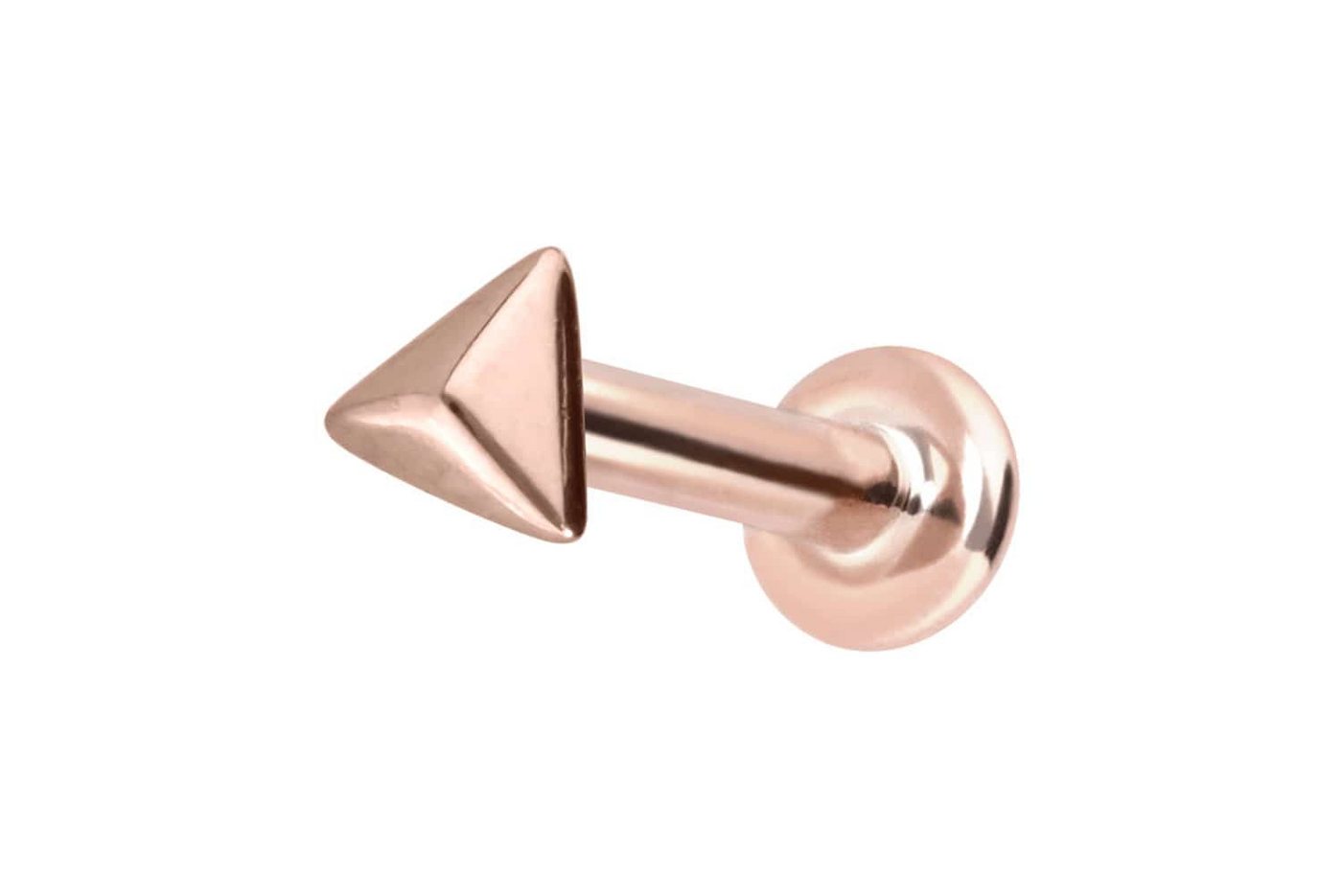 PIERCINGLINE Piercing-Set 14 Karat Gold Labret mit Innengewinde PYRAMIDE (Labrets, 1-tlg) von PIERCINGLINE