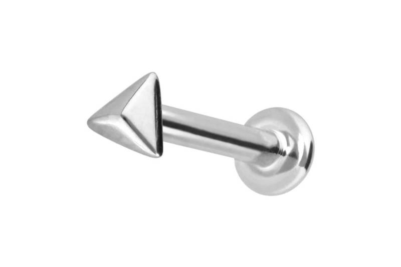 PIERCINGLINE Piercing-Set 14 Karat Gold Labret mit Innengewinde PYRAMIDE (Labrets, 1-tlg) von PIERCINGLINE