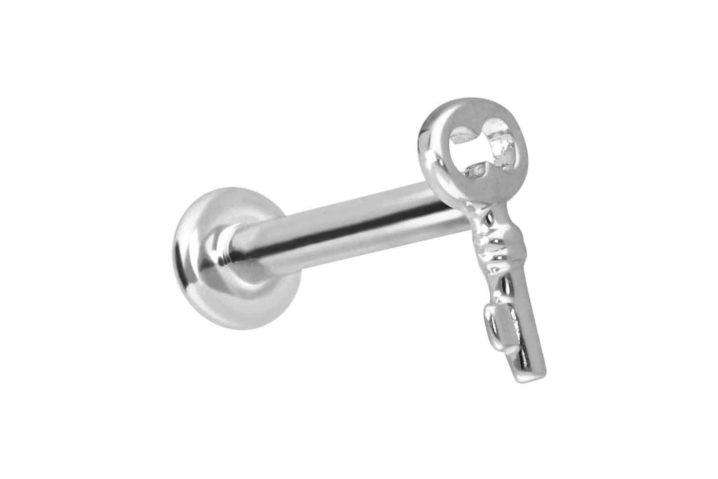 PIERCINGLINE Piercing-Set 14 Karat Gold Labret mit Innengewinde SCHLÜSSEL (Labrets, 1-tlg) von PIERCINGLINE