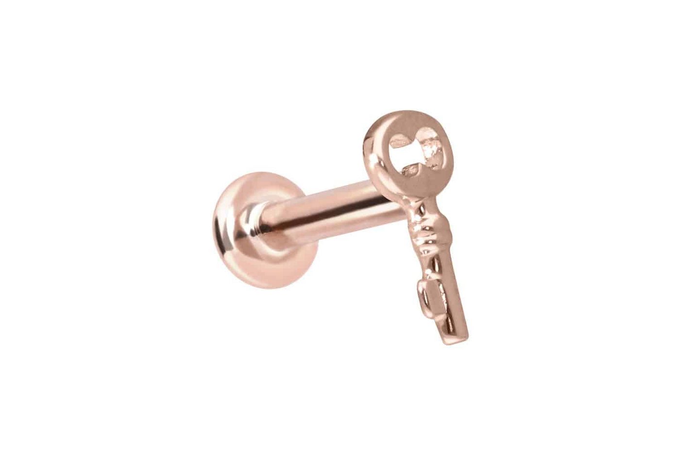 PIERCINGLINE Piercing-Set 14 Karat Gold Labret mit Innengewinde SCHLÜSSEL (Labrets, 1-tlg) von PIERCINGLINE