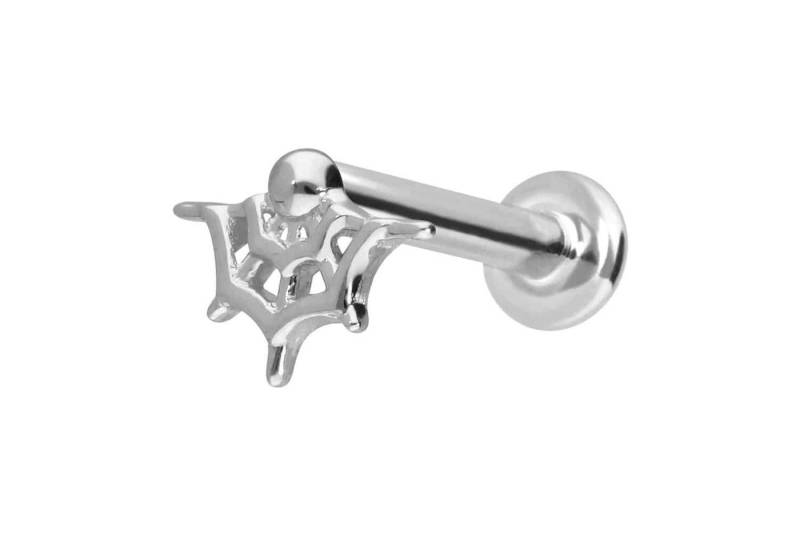 PIERCINGLINE Piercing-Set 14 Karat Gold Labret mit Innengewinde SPINNENNETZ (Labrets, 1-tlg) von PIERCINGLINE