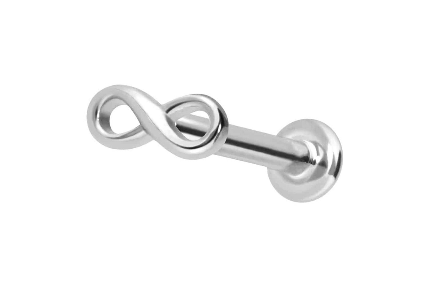 PIERCINGLINE Piercing-Set 14 Karat Gold Labret mit Innengewinde UNENDLICHKEIT (Labrets, 1-tlg) von PIERCINGLINE