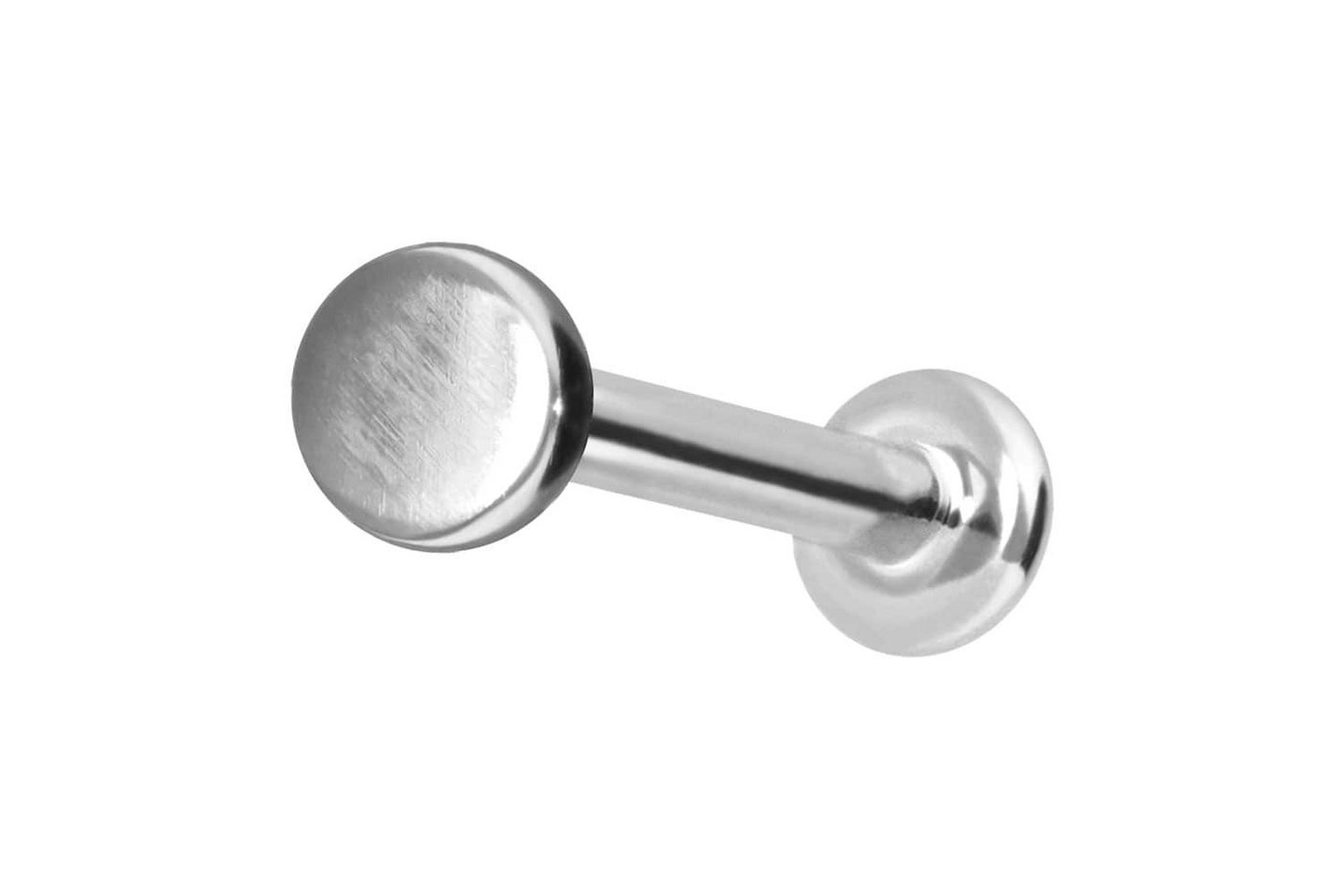 PIERCINGLINE Piercing-Set 14 Karat Gold Labret mit Push Fit DISC (Labrets, 1-tlg) von PIERCINGLINE