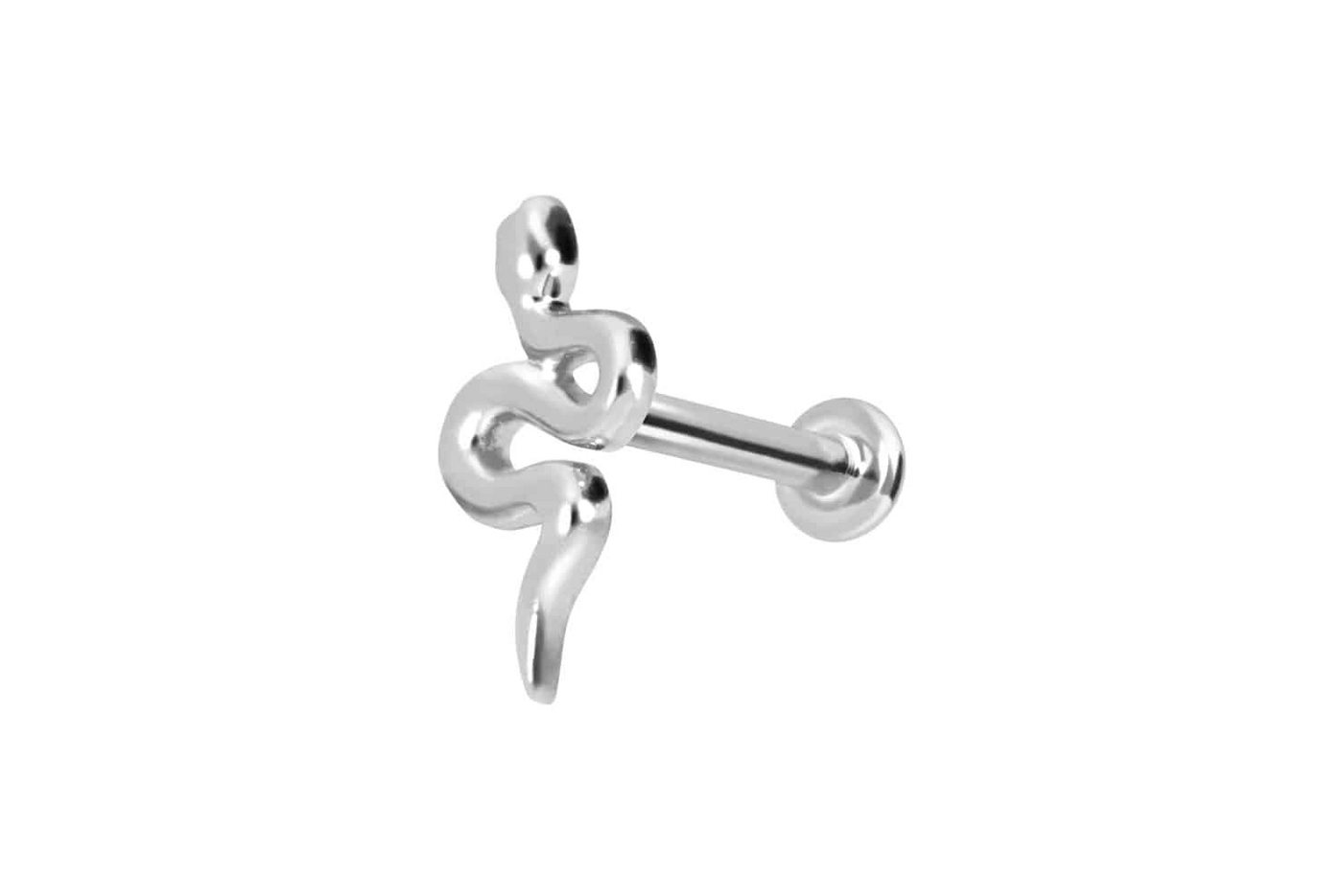 PIERCINGLINE Piercing-Set 14 Karat Gold Labret mit Push Fit SCHLANGE (Labrets, 1-tlg) von PIERCINGLINE