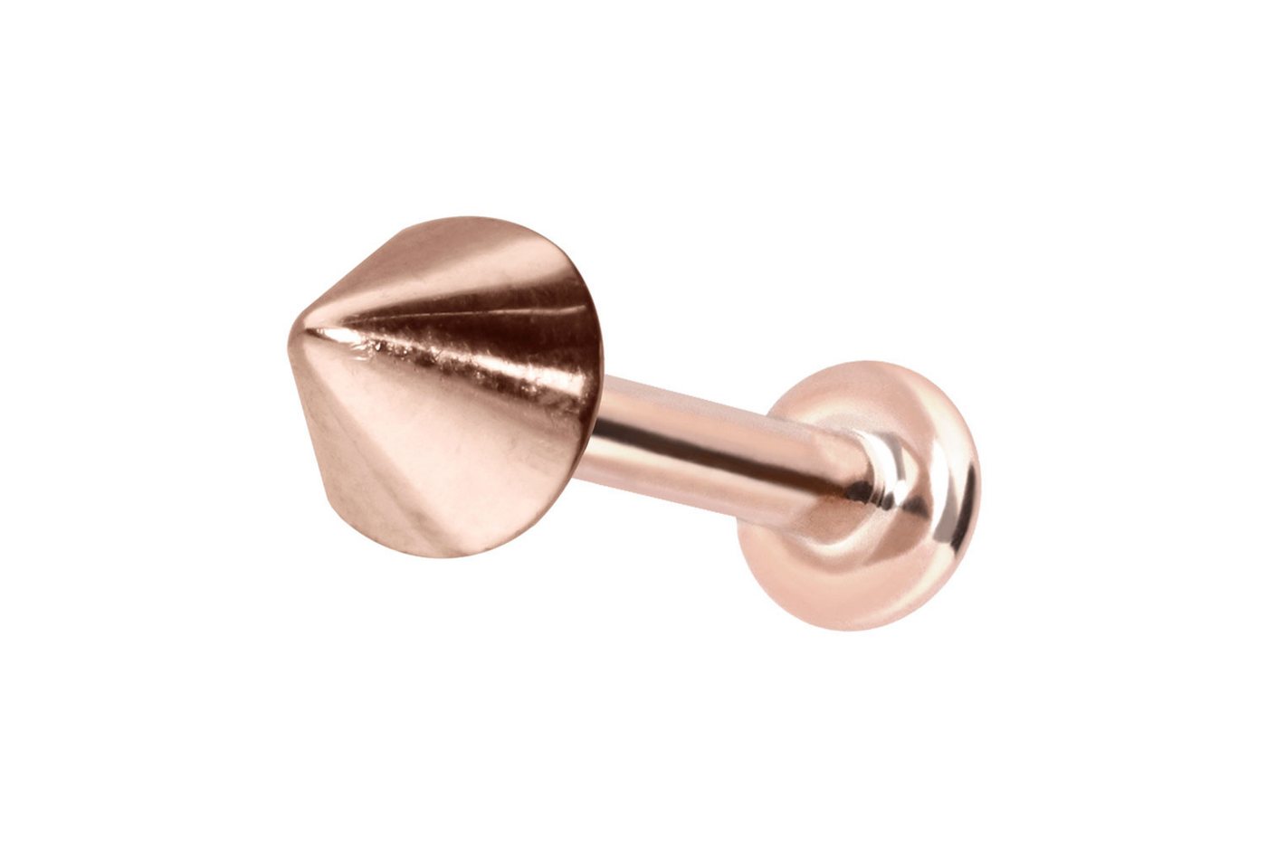 PIERCINGLINE Piercing-Set 14 Karat Gold Labret mit Push Fit SPITZE (Labrets, 1-tlg) von PIERCINGLINE