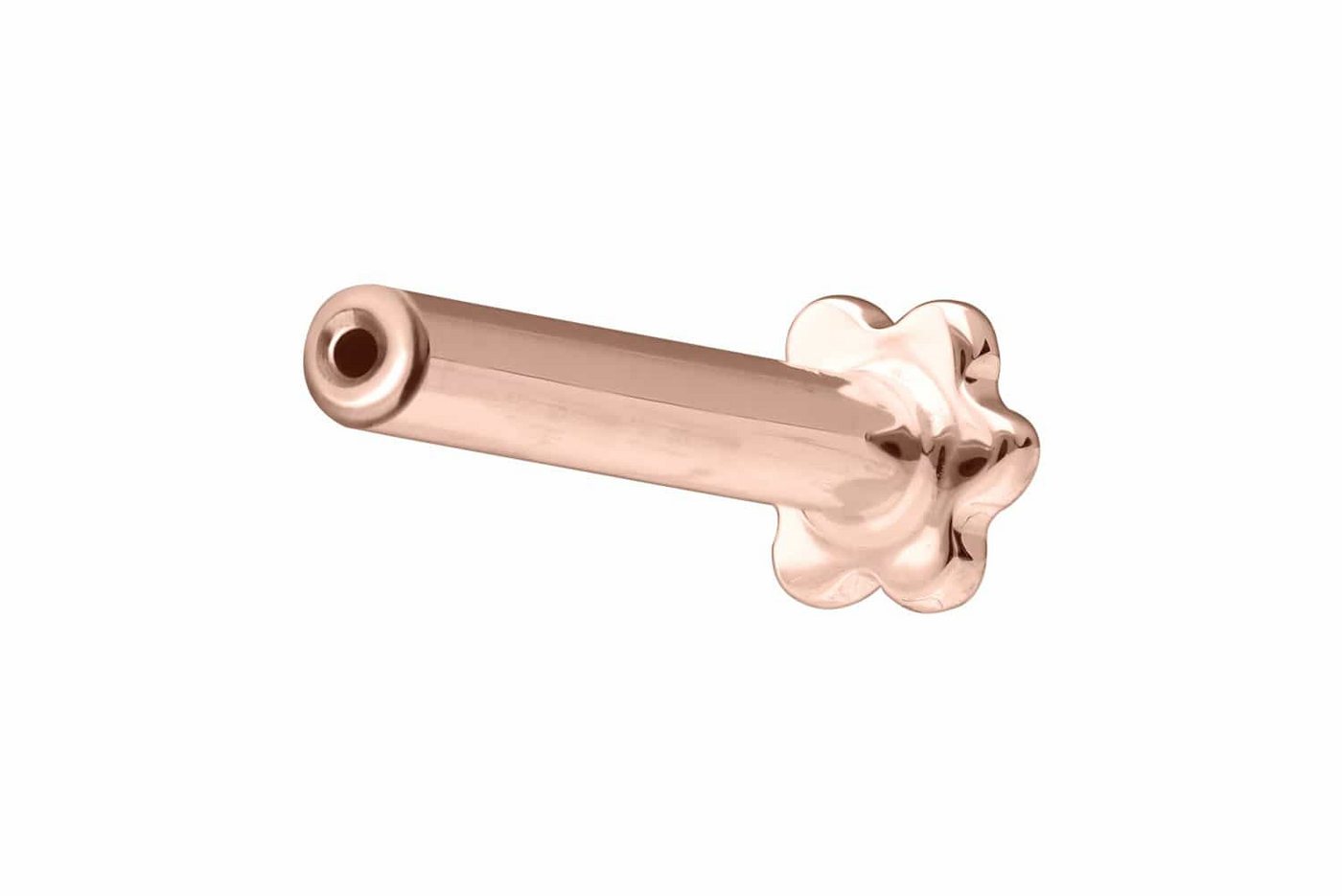 PIERCINGLINE Piercing-Set 14 Karat Gold Labret mit Push Fit ohne Aufsatz BLUME (Labrets / 1 Stk) von PIERCINGLINE
