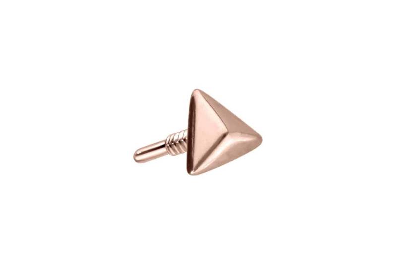 PIERCINGLINE Piercing-Set 14 Karat Gold Schraubaufsatz mit Außengewinde PYRAMIDE (Schraub-Aufsätze) von PIERCINGLINE