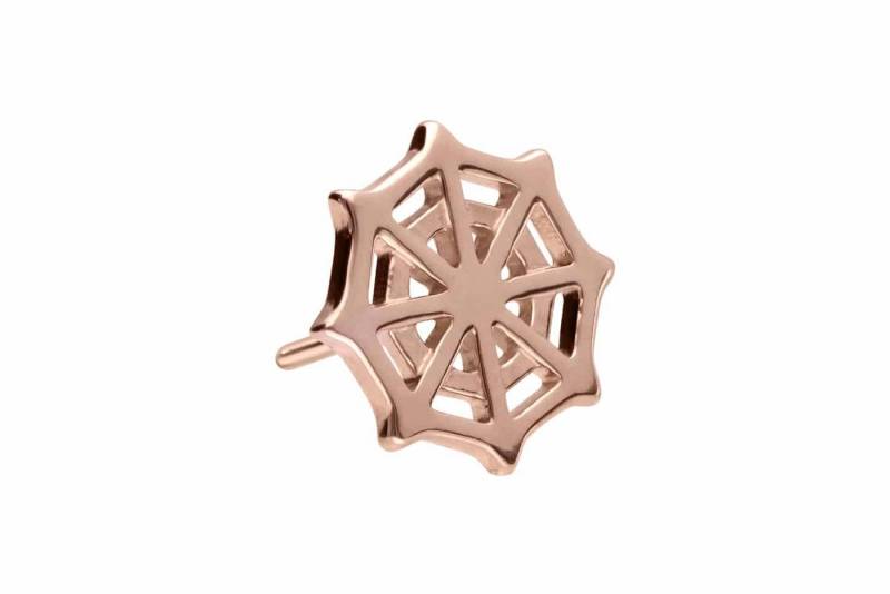 PIERCINGLINE Piercing-Set 14 Karat Gold Schraubaufsatz mit Außengewinde SPINNENNETZ (Schraub-Aufsätze, 1-tlg) von PIERCINGLINE