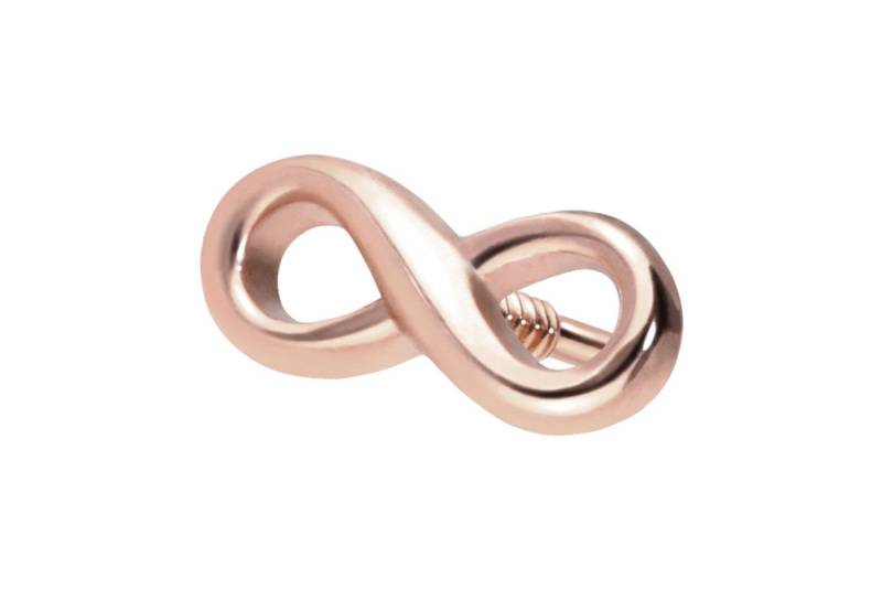 PIERCINGLINE Piercing-Set 14 Karat Gold Schraubaufsatz mit Außengewinde UNENDLICHKEIT (Schraub-Aufsätze) von PIERCINGLINE