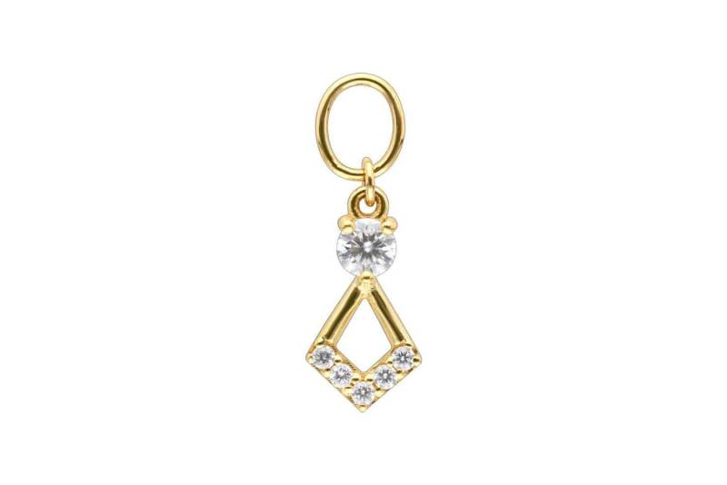 PIERCINGLINE Piercing-Set 18 Karat Gold Anhänger für Clicker MOISSANIT-KRAWATTE (Piercing-Anhänger, 1-tlg) von PIERCINGLINE