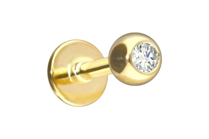 PIERCINGLINE Piercing-Set 18 Karat Gold Labret DIAMANT (Labrets, 1-tlg) von PIERCINGLINE