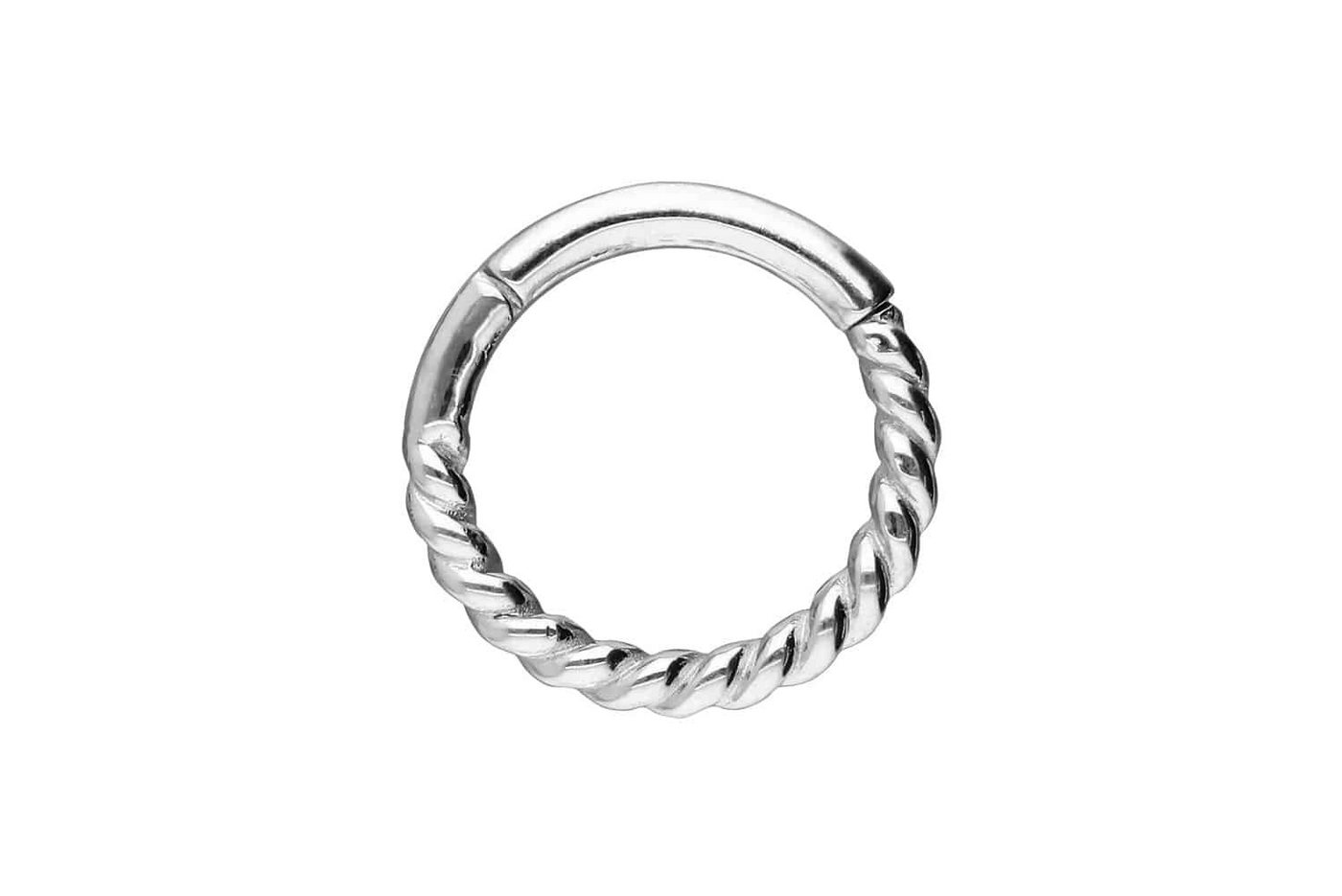 PIERCINGLINE Piercing-Set 18 Karat Gold Segmentring Clicker GEDREHT (Clicker / 1 Stk) von PIERCINGLINE