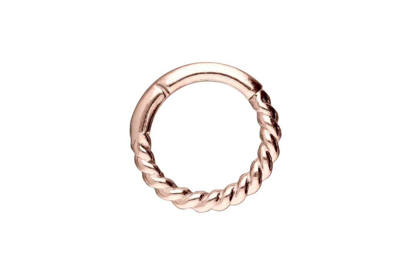 PIERCINGLINE Piercing-Set 18 Karat Gold Segmentring Clicker GEDREHT (Clicker / 1 Stk) von PIERCINGLINE