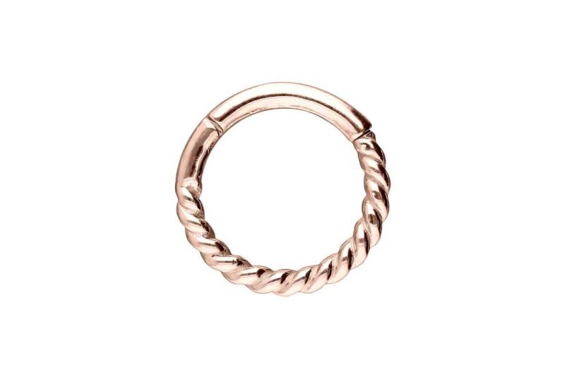 PIERCINGLINE Piercing-Set 18 Karat Gold Segmentring Clicker GEDREHT (Clicker / 1 Stk) von PIERCINGLINE