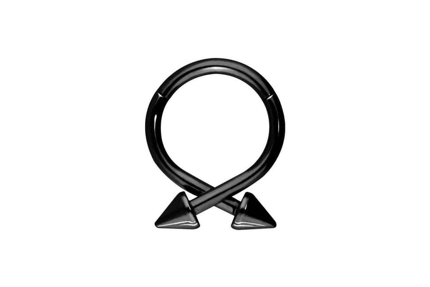 PIERCINGLINE Piercing-Set Chirurgenstahl Segmentring Clicker 2 SPITZEN (Clicker / 1 Stk) von PIERCINGLINE