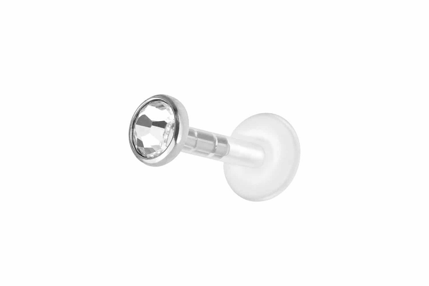 PIERCINGLINE Piercing-Set PMFK Labret mit Plug-in System + Chirurgenstahl-Aufsatz FLACHER (Labrets / 1 Stk) von PIERCINGLINE
