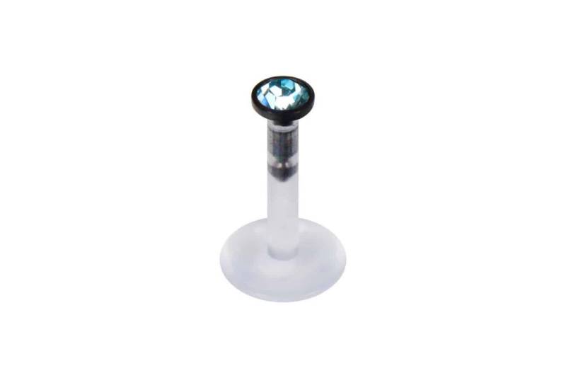 PIERCINGLINE Piercing-Set PMFK Labret mit Plug-in-System - Chirurgenstahl-Aufsatz mit Kristall (Labrets / 1 Stk) von PIERCINGLINE