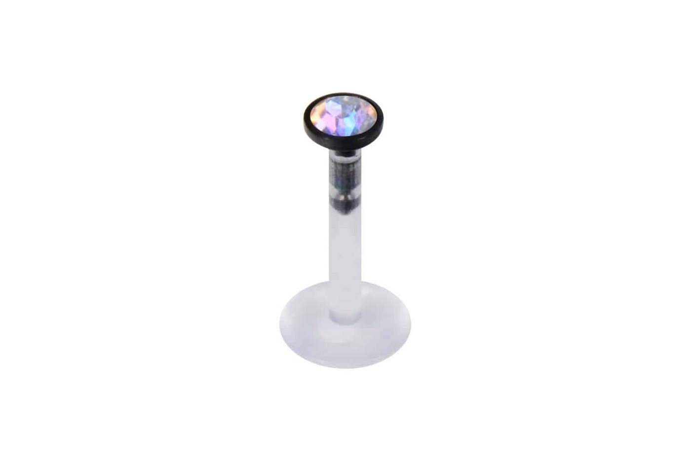 PIERCINGLINE Piercing-Set PMFK Labret mit Plug-in-System - Chirurgenstahl-Aufsatz mit Kristall (Labrets / 1 Stk) von PIERCINGLINE