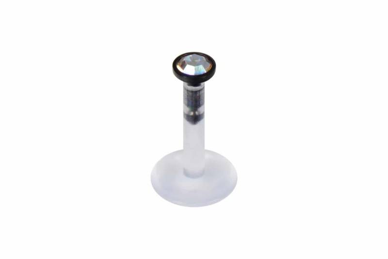 PIERCINGLINE Piercing-Set PMFK Labret mit Plug-in-System - Chirurgenstahl-Aufsatz mit Kristall (Labrets, 1-tlg) von PIERCINGLINE
