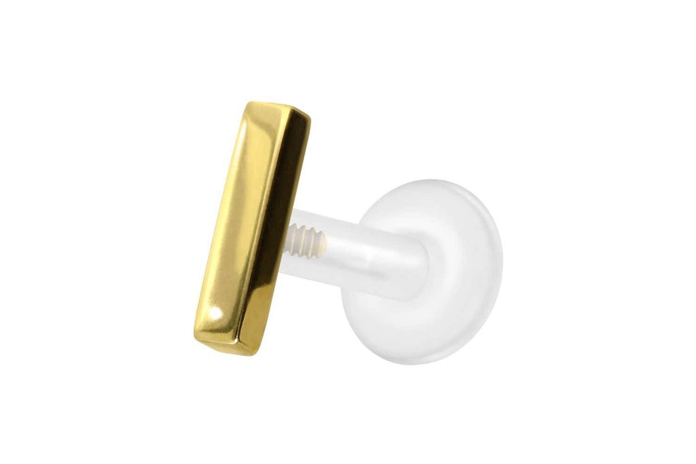 PIERCINGLINE Nasenpiercing PTFE Labret mit Innengewinde + Titan-Aufsatz BALKEN (Labrets, 1-tlg) von PIERCINGLINE