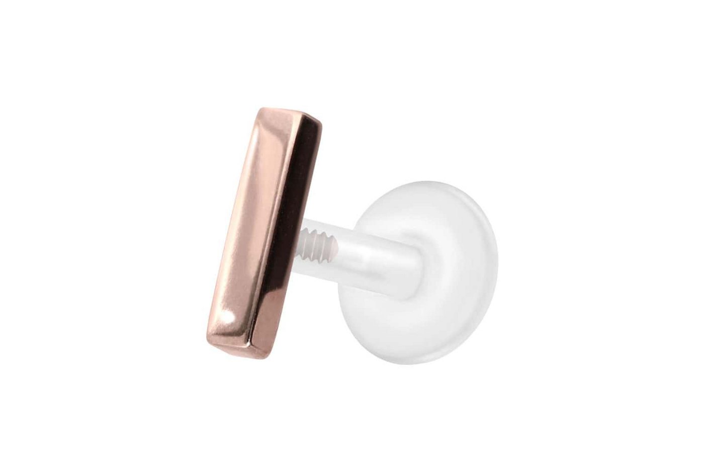 PIERCINGLINE Nasenpiercing PTFE Labret mit Innengewinde + Titan-Aufsatz BALKEN (Labrets, 1-tlg) von PIERCINGLINE