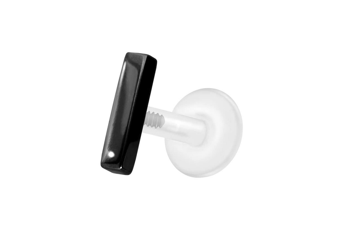 PIERCINGLINE Nasenpiercing PTFE Labret mit Innengewinde + Titan-Aufsatz BALKEN (Labrets, 1-tlg) von PIERCINGLINE
