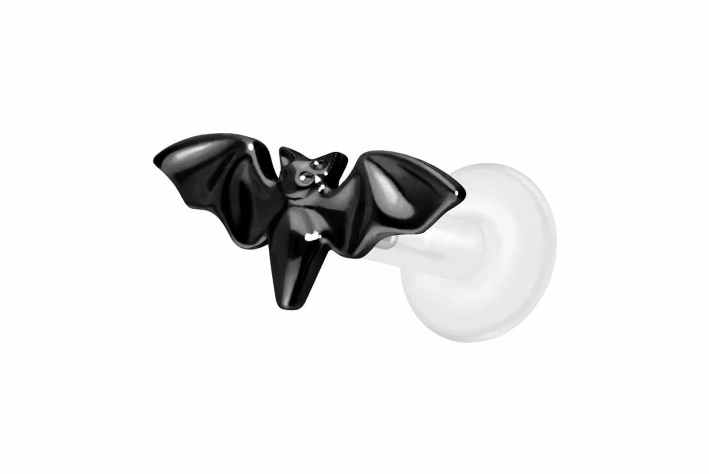 PIERCINGLINE Piercing-Set PTFE Labret mit Innengewinde + Titan-Aufsatz FLEDERMAUS (Labrets, 1-tlg) von PIERCINGLINE
