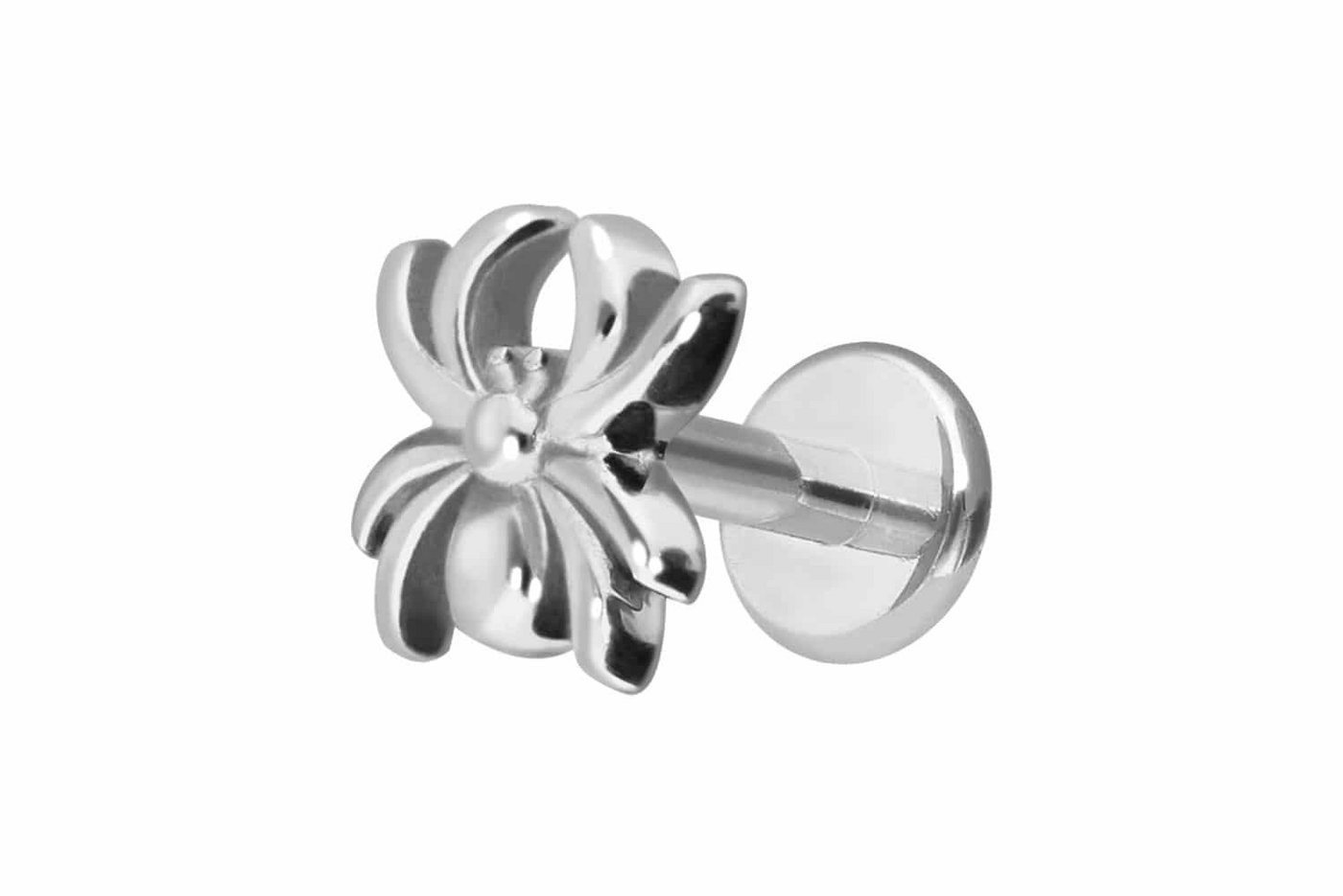 PIERCINGLINE Piercing-Set Premium Titan Labret mit Innengewinde SPINNE (Labrets, 1-tlg) von PIERCINGLINE