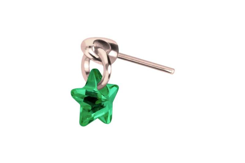 PIERCINGLINE Piercing-Set Titan Aufsatz mit Push Pin KRISTALLSTERN (Push Pins, 1-tlg) von PIERCINGLINE