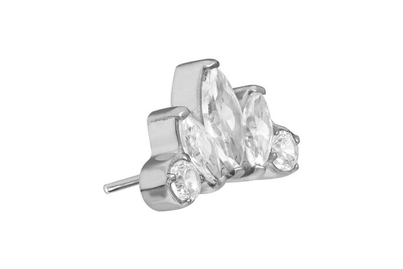 PIERCINGLINE Piercing-Set Titan Aufsatz mit Push Pin LOTUSBLÜTE (Push Pins, 1-tlg) von PIERCINGLINE