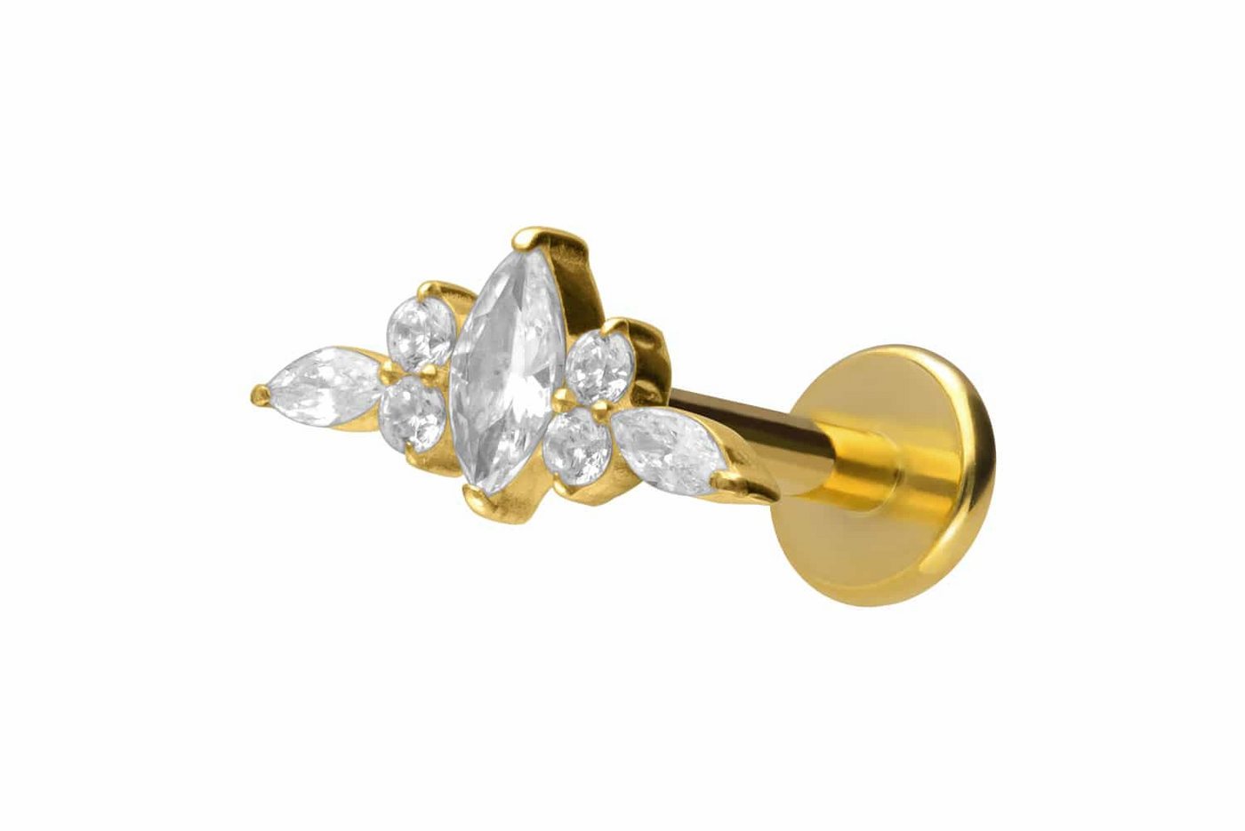 PIERCINGLINE Piercing-Set Titan Labret mit Innengewinde DESIGN (Labrets, 1-tlg) von PIERCINGLINE
