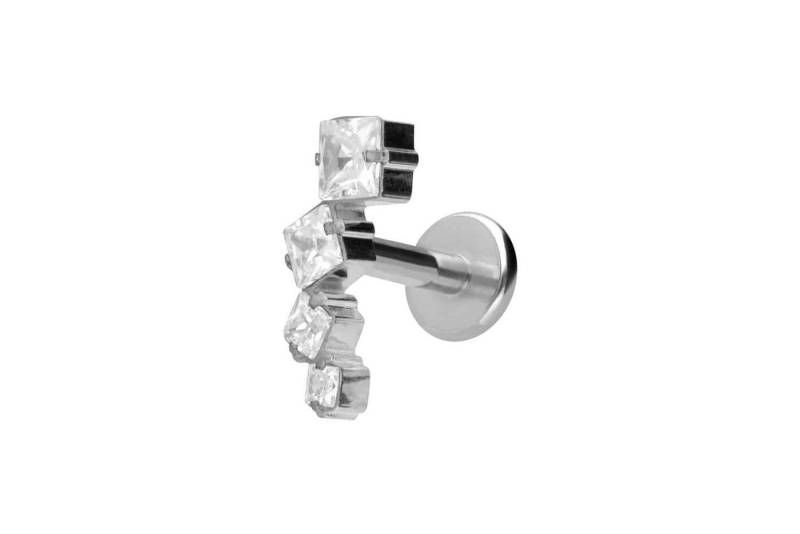 PIERCINGLINE Piercing-Set Titan Labret mit Innengewinde KRISTALLBOGEN (Labrets, 1-tlg) von PIERCINGLINE