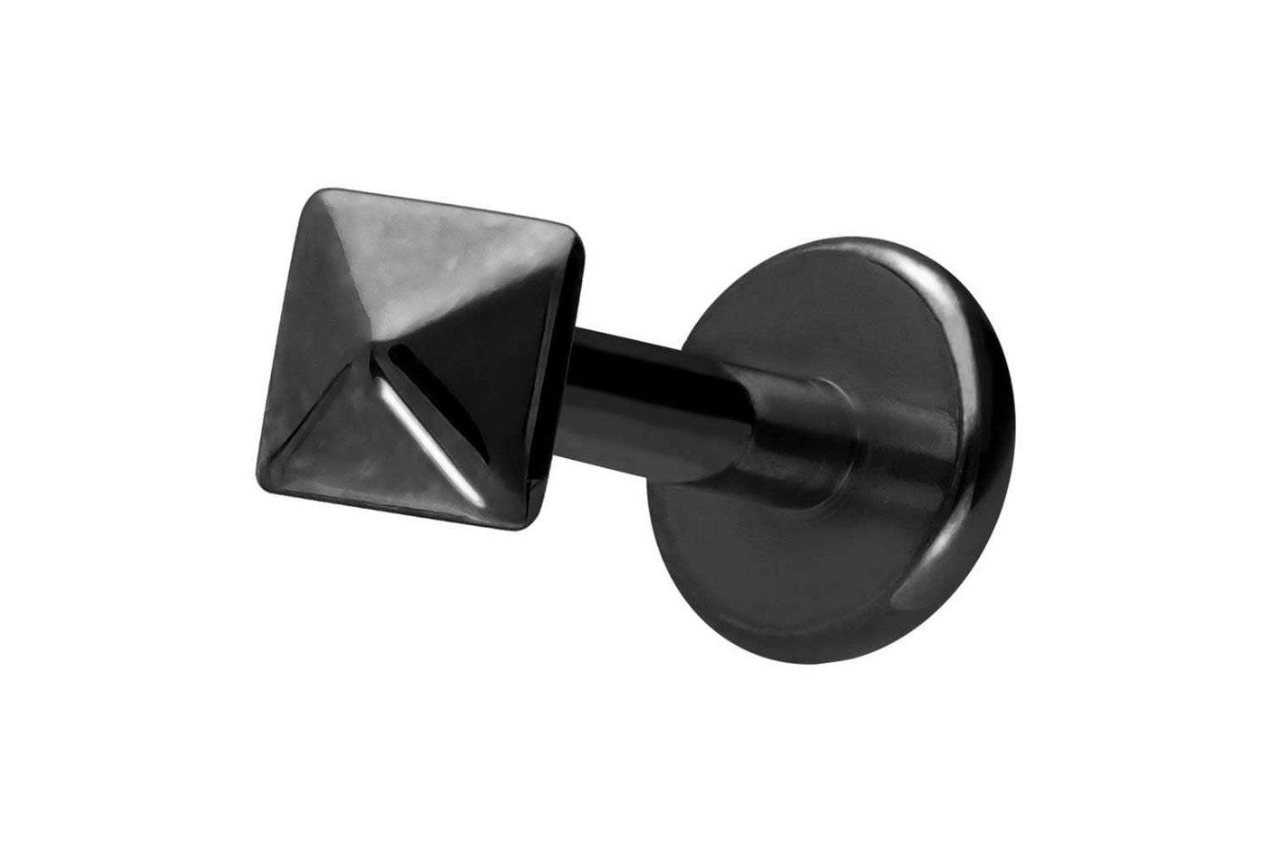 PIERCINGLINE Piercing-Set Titan Labret mit Innengewinde PYRAMIDE (Labrets, 1-tlg) von PIERCINGLINE