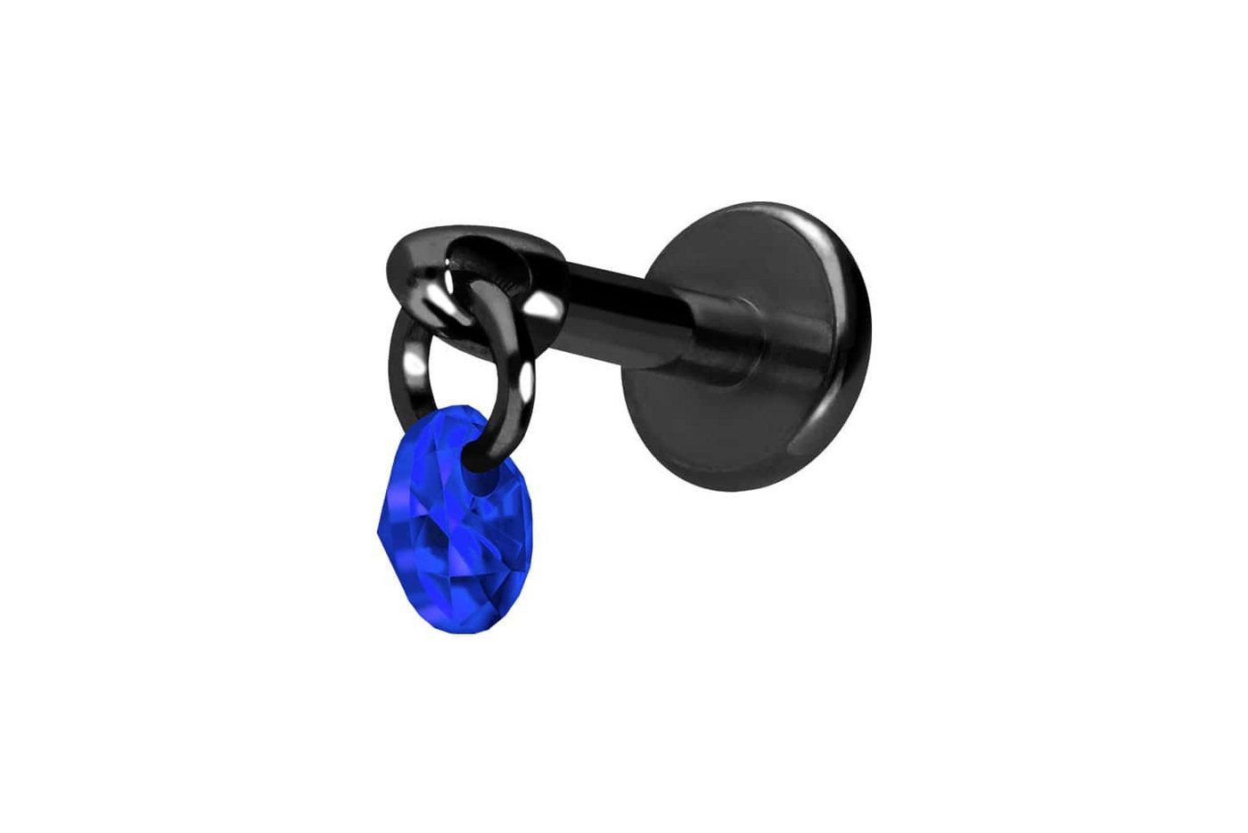 PIERCINGLINE Piercing-Set Titan Labret mit Innengewinde RUNDER KRISTALL (Labrets, 1-tlg) von PIERCINGLINE