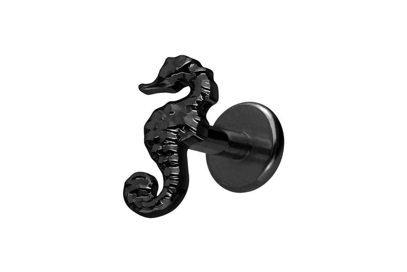 PIERCINGLINE Piercing-Set Titan Labret mit Innengewinde SEEPFERDCHEN (Labrets, 1-tlg) von PIERCINGLINE